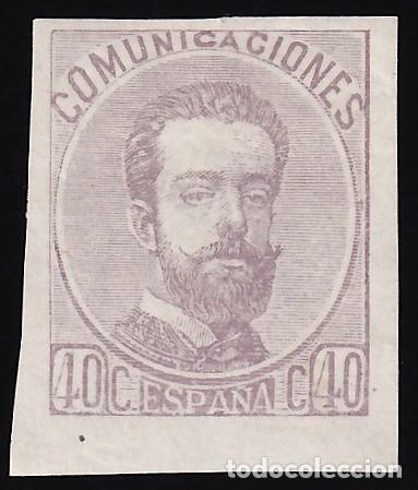 Sellos: ESPA&Ntilde;A, 1872 Ensayo de color, 40 cts. lila, (*)
