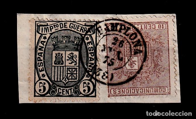 Timbres: EDIFIL 153 - 154. FECHADOR DE PAMPLONA 26-JUL-1875 DURANTE EL ASEDIO CARLISTA