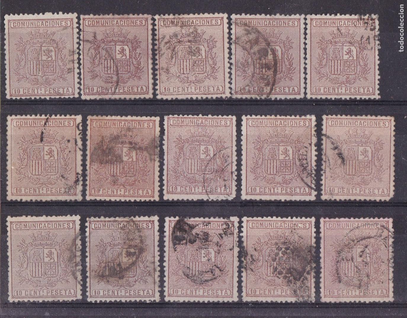 Timbres: FC4-177-CLASICOS Edifil 153 x 15 Sellos Usados . Centrados. Colores