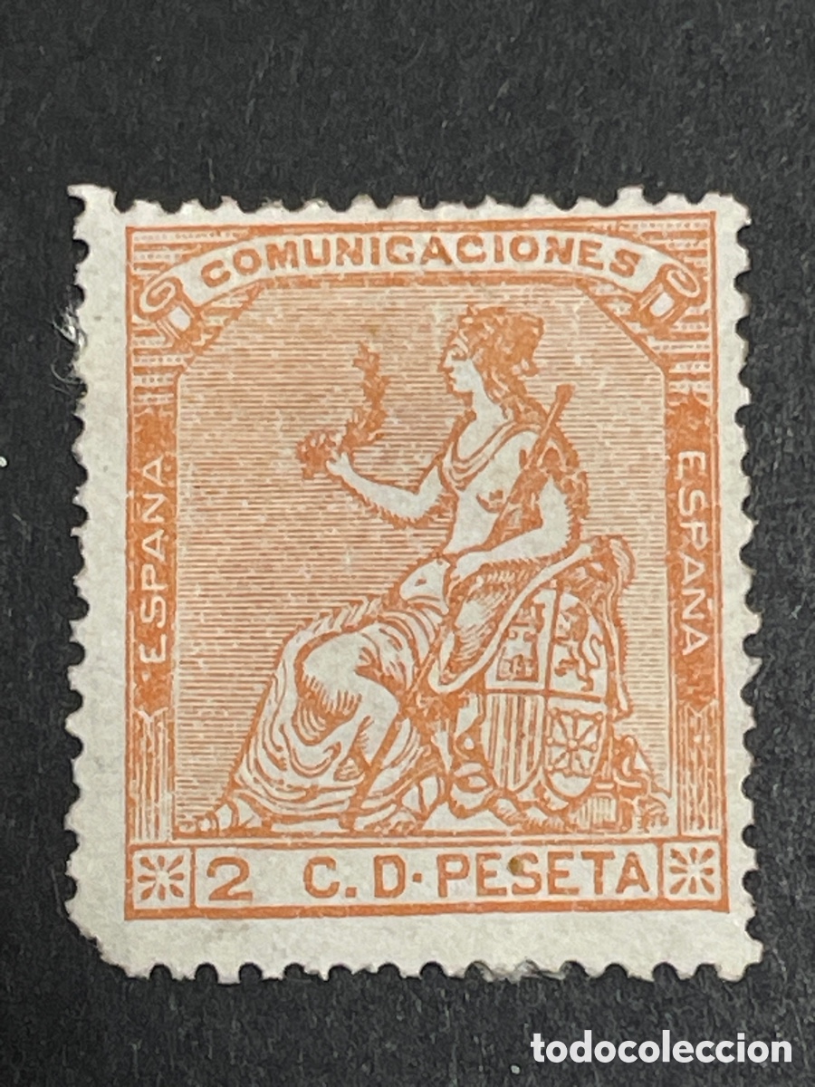 Sellos: Edifil 131 2 cent naranja , nuevo, Alegor&iacute;a Espa&ntilde;a