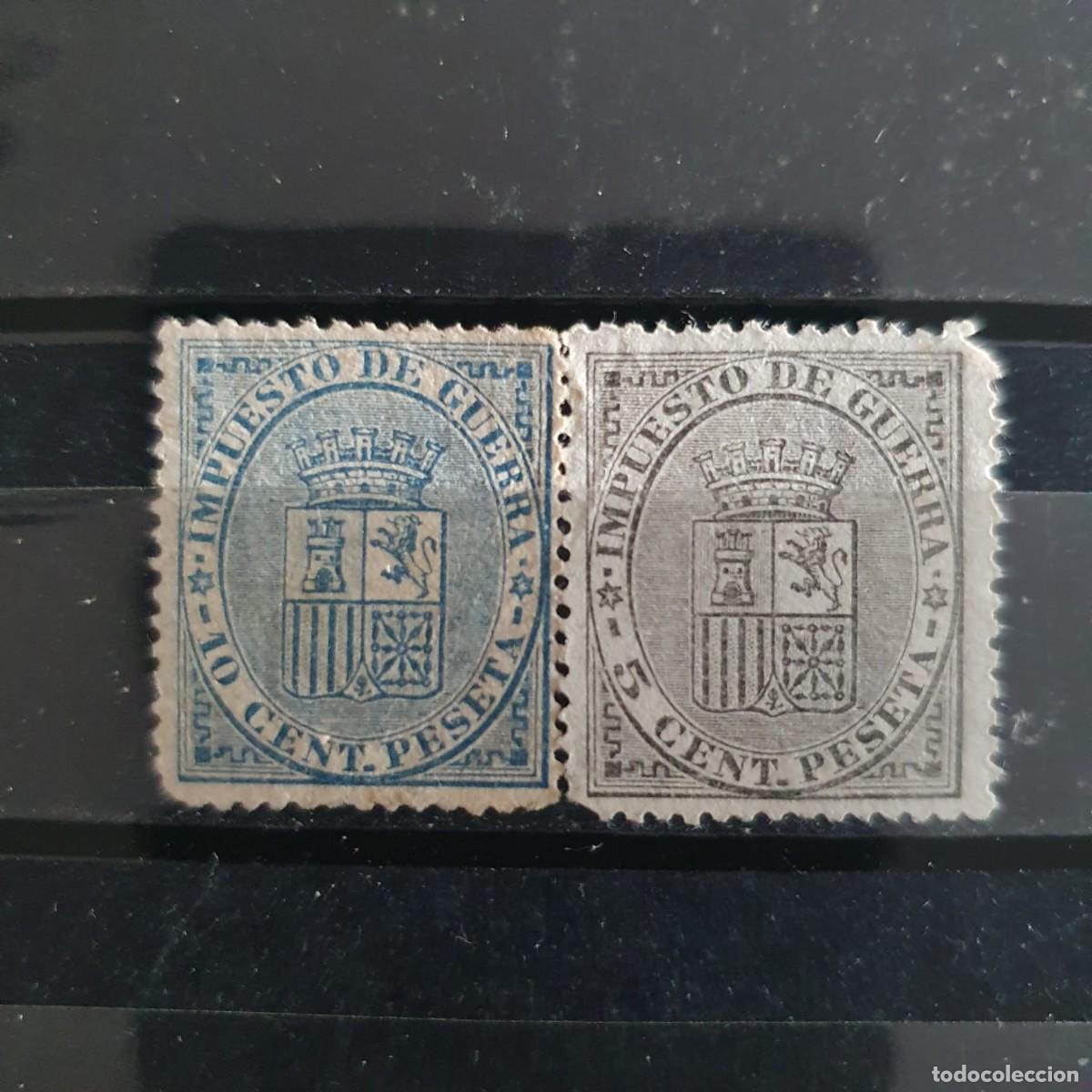 Stamps: EDIFIL 141 * + 142 * ESCUDO ESPA&Ntilde;A 1874