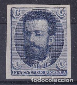 Stamps: PC65 Sellos Espa&ntilde;a a&ntilde;o 1872 proyecto no adoptado Pascual Alegre papel fino sin dentar Galvez 849*
