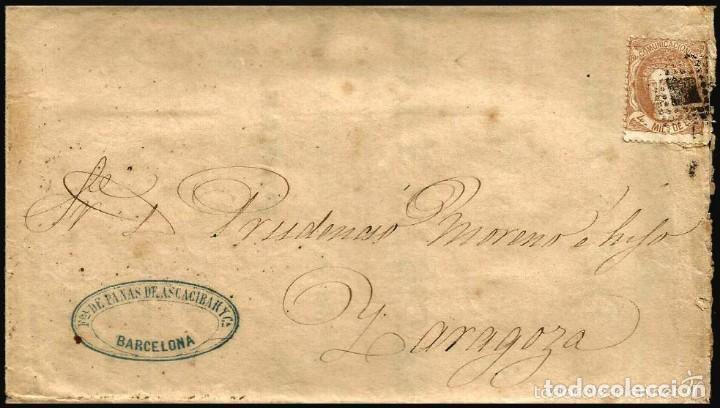 Stamps: CARTA EDIFIL 104 BARCELONA-ZARAGOZA