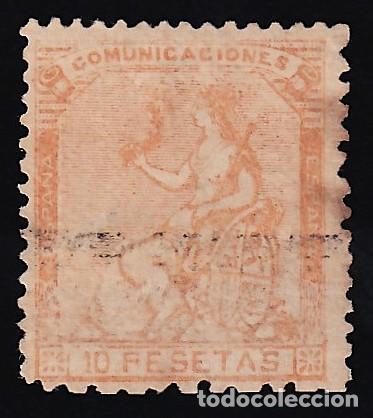 Briefmarken: ESPA&Ntilde;A, 1873 EDIFIL N&ordm; 140Me, 10 pts. naranja. [MUESTRA. Cat. 3000&euro;.]