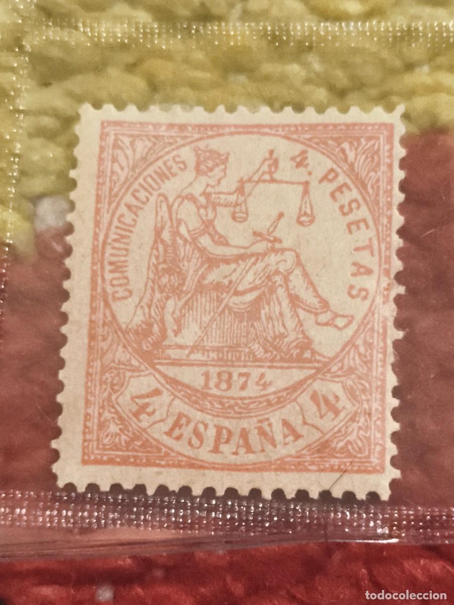Sellos: Sello 4 pesetas Espa&ntilde;a 1874