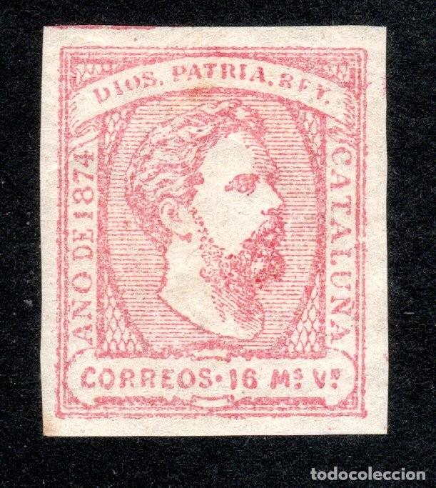 Briefmarken: EDIFIL 157 CARLOS VII. SELLO CARLISTA 1874. 16 MARAVEDIS. MNG.