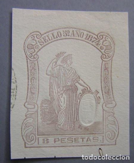 Francobolli: SELLO FISCAL 5&ordm; 8 PESETAS 1874