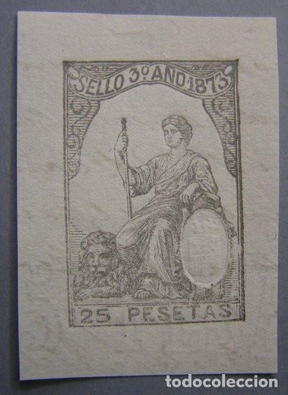 Francobolli: SELLO FISCAL 3&ordm; 25 PESETAS 1873