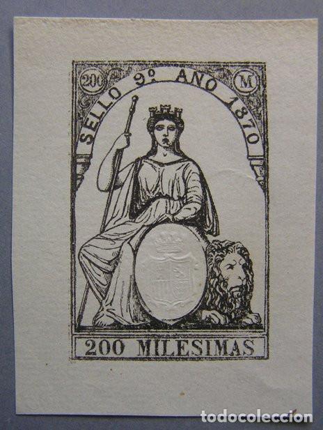 Sellos: SELLO FISCAL 200 MILESIMAS - 9&ordm; A&Ntilde;O 1870