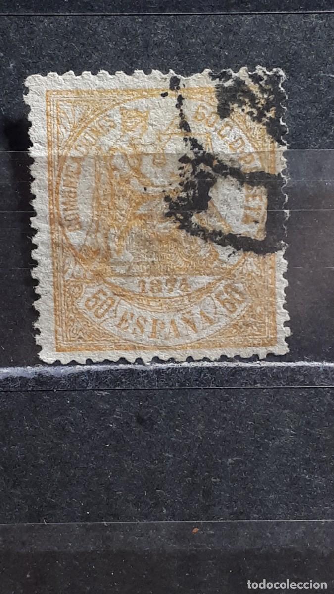 Sellos: ESPA&Ntilde;A. A&Ntilde;O 1874. &deg;. Matasellos Rueda de carreta. Edifil 149