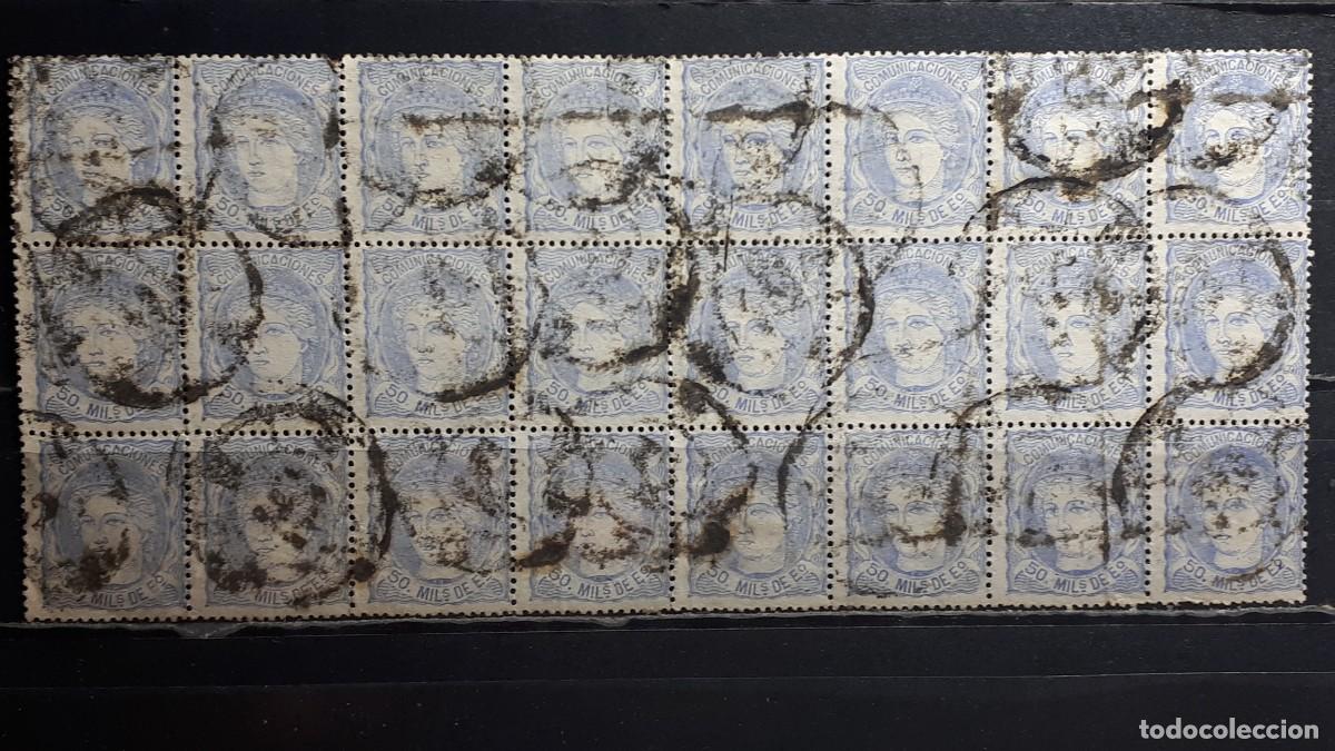 Sellos: ESPA&Ntilde;A. A&Ntilde;O 1870. &deg;. Matasellos Rueda de carreta. Edifil 107