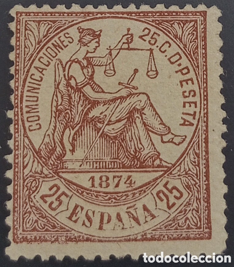 Sellos: Edifil 147 - ALEGORIA DE LA JUSTICIA - 1874 - NUEVO