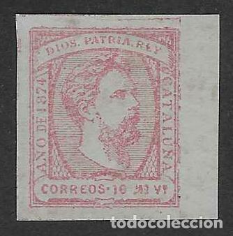 Francobolli: EDIFIL 157 CARLOS VII. SELLO CARLISTA 1874. 16 MARAVEDIS. MNG.