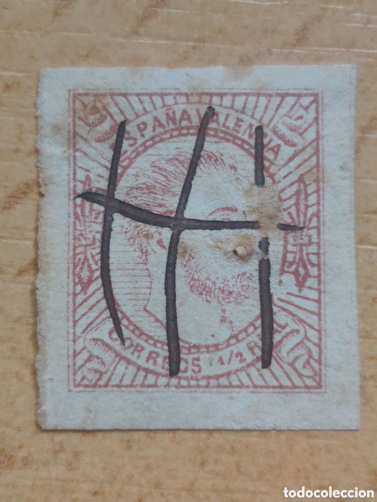 Sellos: Espa&ntilde;a - Clasico 1850-1900 - 1874 - Correo - N&ordm; 00159 - US - 1/2 Real 1874 Rosa / Dictamen / Carlos