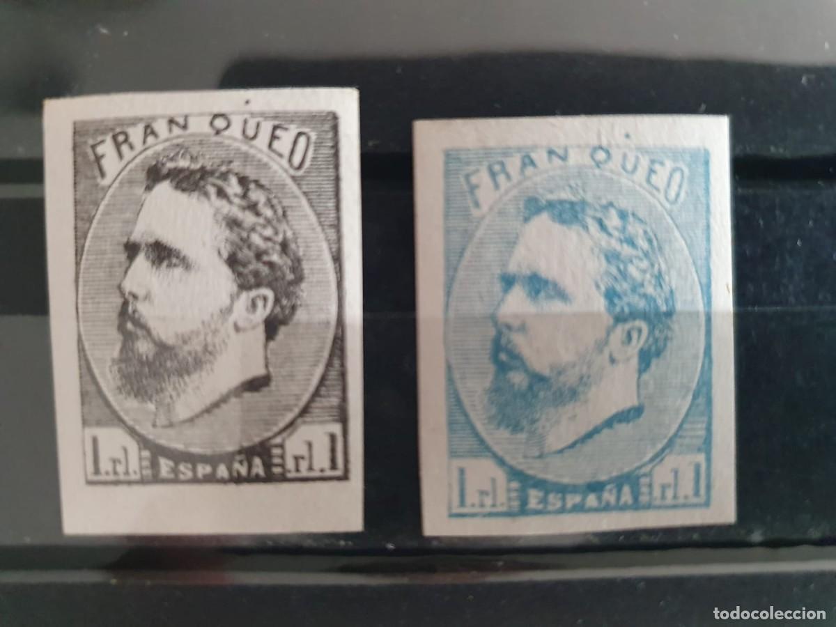 Francobolli: EDIFIL 156 * CARLOS VII FALSO CON VARIEDAD COLOR