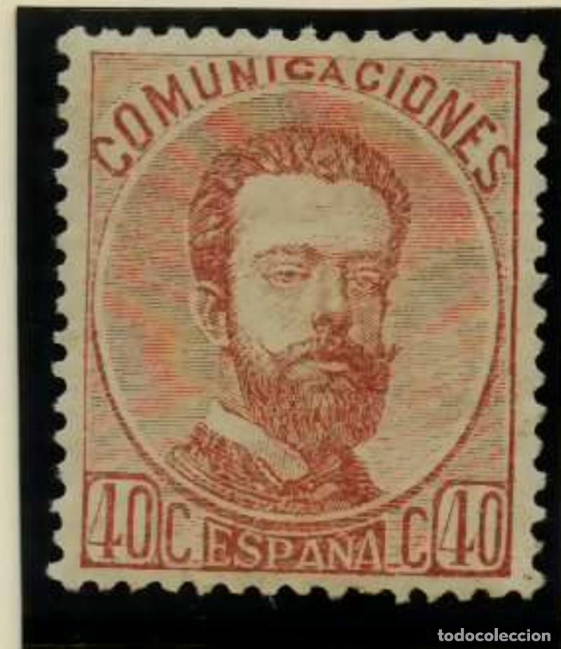 Sellos: FA3087. Emision 1-10-1872. Valor de 40 centimos casta&ntilde;o claro NUEVO