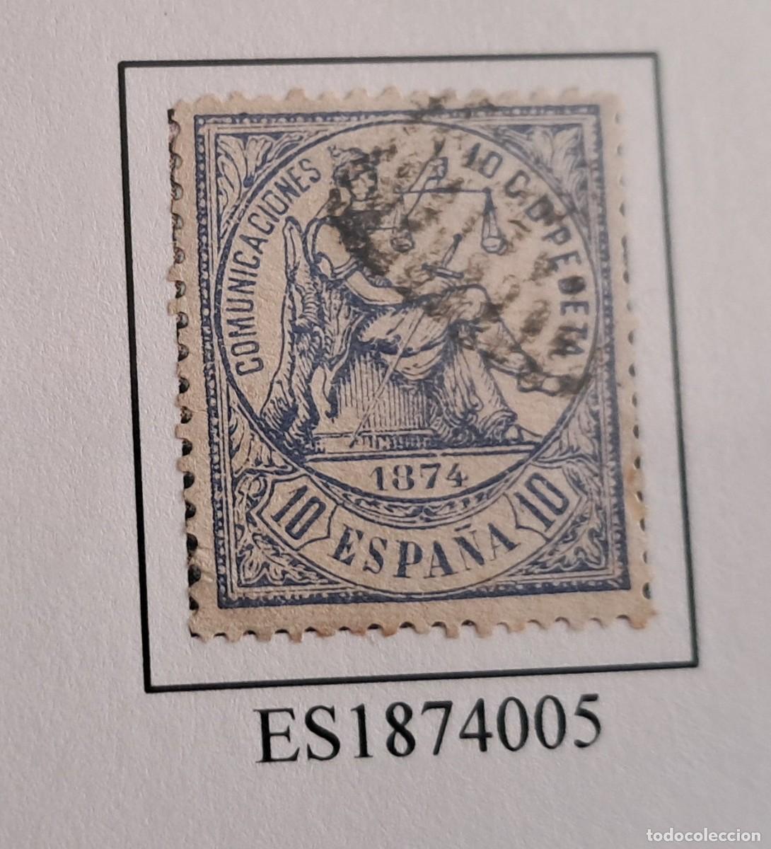 Sellos: Sello de Espa&ntilde;a usado, 1874 Alegor&iacute;a de la justicia 10 cent. de peseta Edifil 145