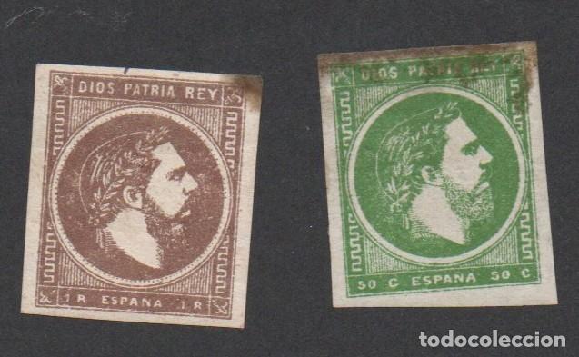 Sellos: EDIFIL 160 / 161* CORREO CARLISTA CARLOS VII VASCONGADAS Y NAVARRA