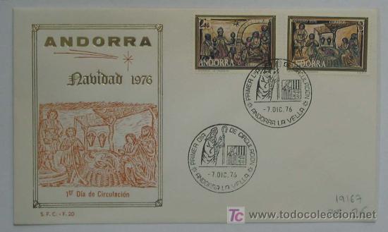 Sellos: SOBRE PRIMER D&Iacute;A ANDORRA - Foto 1