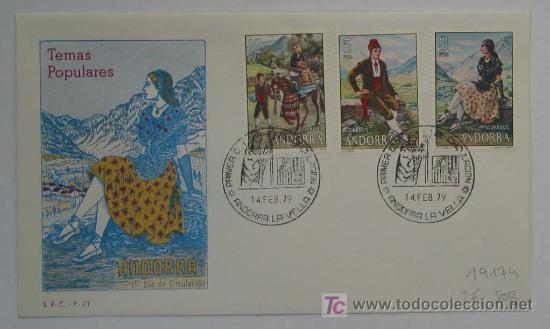 Sellos: SOBRE PRIMER D&Iacute;A ANDORRA - Foto 1