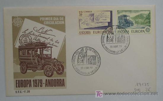 Sellos: SOBRE PRIMER D&Iacute;A ANDORRA - Foto 1
