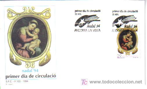 Sellos: ANDORRA SPD NAVIDAD 1994 - Foto 1