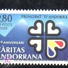 Sellos: ANDORRA FR. 456 SIN CHARNELA, XV ANIVERSARIO DE CARITAS ANDORRANA, . Lote 8732798