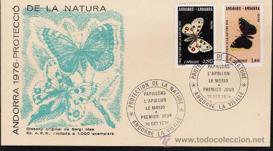 andorra -correo frances -natura -papallones- so - Compra venta en  todocoleccion