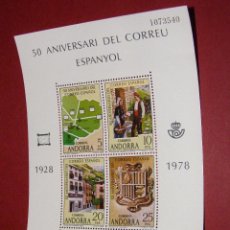 Francobolli: ANDORRA -EDIFIL Nº 116 - AÑO 1978 - 50 ANIVERSARIO CORREO ESPAÑOL - NUEVOS -. Lote 97890038