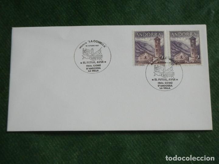 Sellos: ANDORRA - PROJECTE LA COMELLA 1987 EN SOBRE BLANCO E87M399 - Foto 1