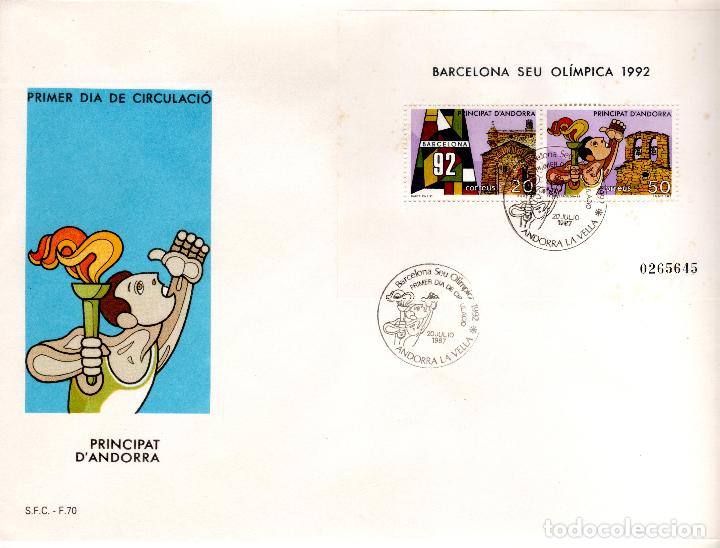 Sellos: BARCELONA SEDE OL&Iacute;MPICA 1992.-1987