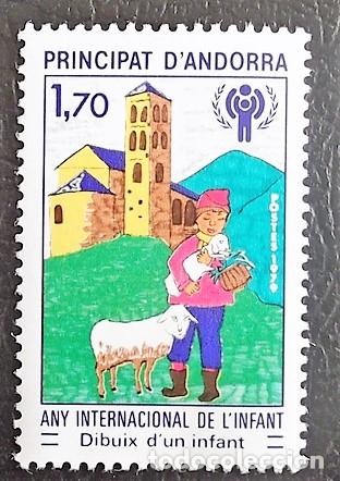 Sellos: Andorra Francesa. 279 A&ntilde;o Internacional de la Infancia. 1979. Sellos nuevos y numeraci&oacute;n Yvert.