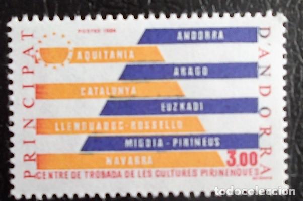 Sellos: Andorra Francesa. 333 Centro de encuentro de culturas pirenaicas. 1984. Sellos nuevos y numeraci&oacute;n Y