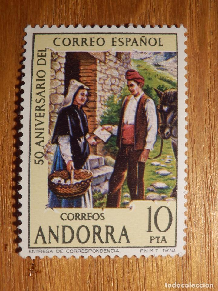 Sellos: SELLO - PRINCIPADO DE ANDORRA - 1978 EDIFIL 113 - Aniv. Correo español - - Foto 1 - 280549403