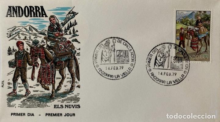Sellos: SOBRE PRIMER DIA. ANDORRA. ELS NUVIS. ANDORRA LA VELLA, 1979. - Foto 1