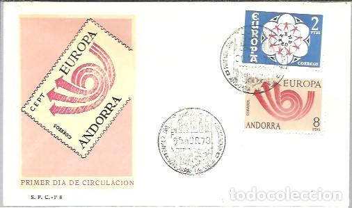 Sellos: FDC 1973 ANDORRA ESP. - Foto 1