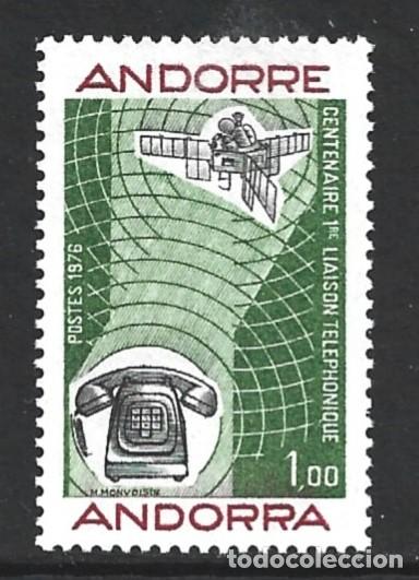 Sellos: ANDORRA 252** - A&Ntilde;O 1976 - CENTENARIO DEL TELEFONO - Foto 1