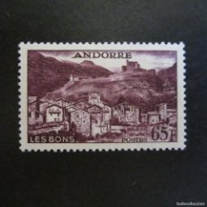 Sellos: ANDORRA-ANDORRE FRANÇAIS 1955-58, YVERT Nº 152A*, PAISAJES . FIJASELLOS