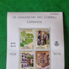 Sellos: SELLO NUEVO 50 ANIVERSARI DEL CORREU ESPAYOL ANDORRA 1928 A 1978