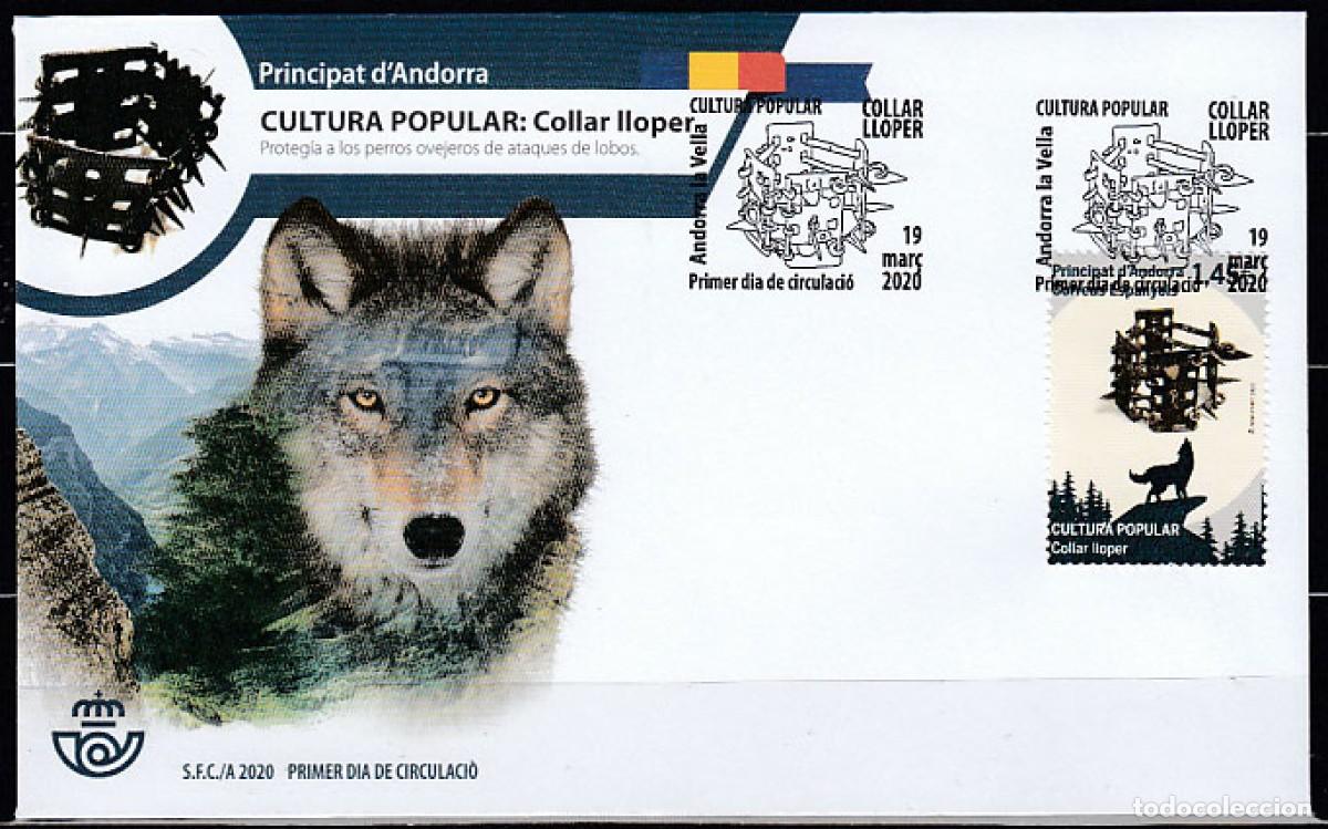 Sellos: Spanish Andorra 2020 - FDC Collar lloper - Foto 1