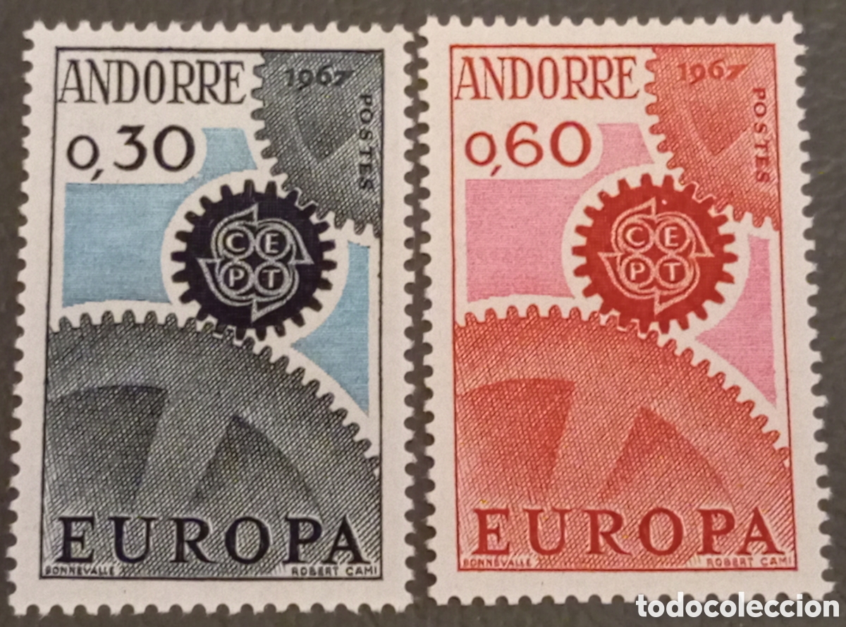 Francobolli: Andorra Francesa 1967 - Europa CEPT - Serie Completa (Nrs. 179-180) MNH**
