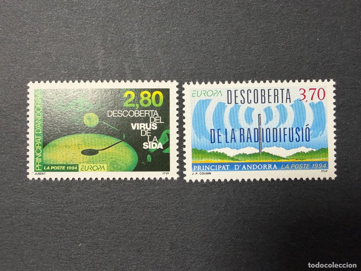 Sellos: ANDORRA FRANCESA, 1994. YVERT 444/45. EUROPA CEPT. NUEVOS. SIN FIJASELLOS