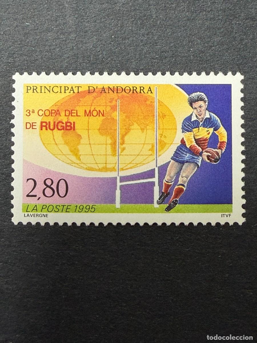 Sellos: ANDORRA FRANCESA, 1995 YVERT 455. WC RUGBY. SERIE COMPLETA. NUEVOS. SIN FIJASELLOS