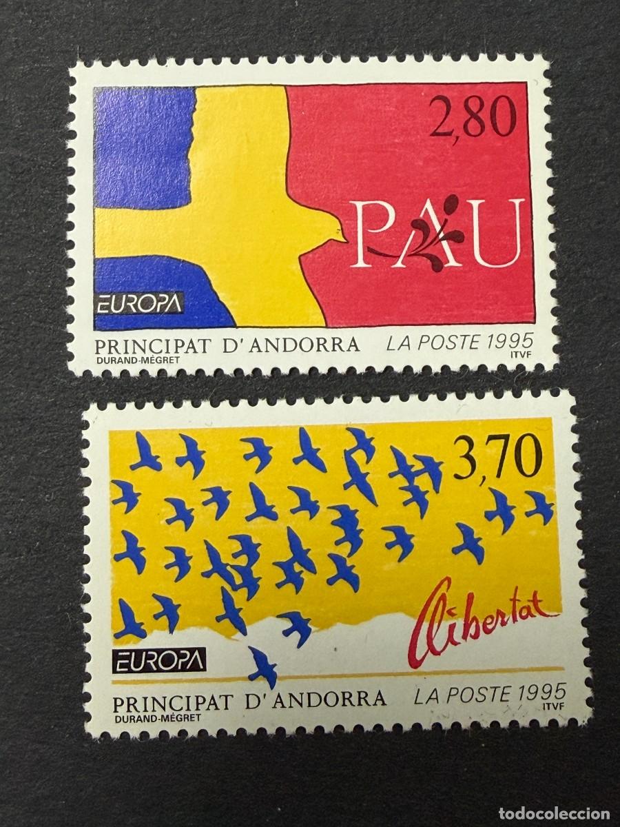 Sellos: ANDORRA FRANCESA, 1995 YVERT 457/8. EUROPA CEPT. SERIE COMPLETA. NUEVOS. SIN FIJASELLOS