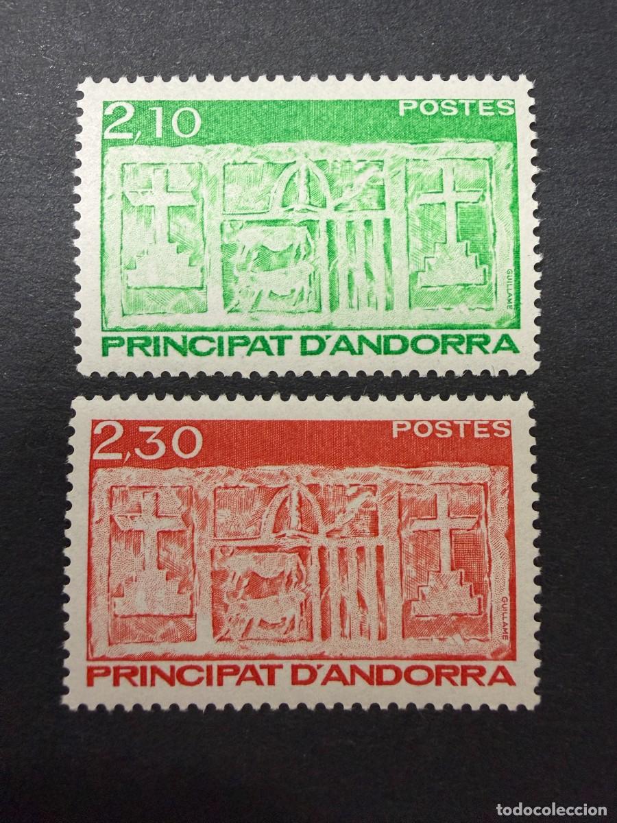 Sellos: ANDORRA FRANCESA, 1990YVERT 390/91. ESCUDO DE ARMAS. SERIE COMPLETA. NUEVOS. SIN FIJASELLOS