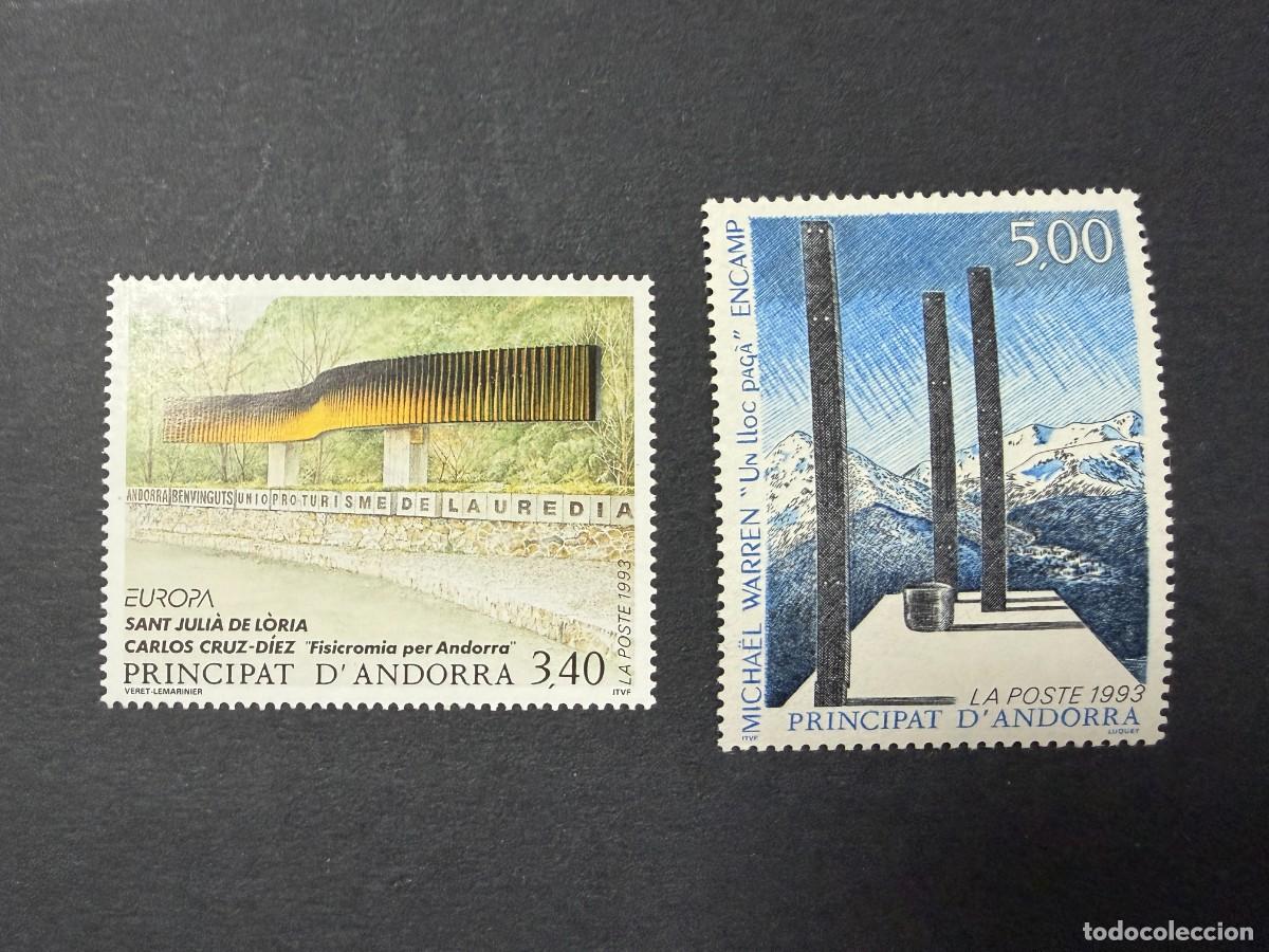 Sellos: ANDORRA FRANCESA, 1993. YVERT 430/31. EUROPA CEPT. SERIE COMPLETA. NUEVOS. SIN FIJASELLOS