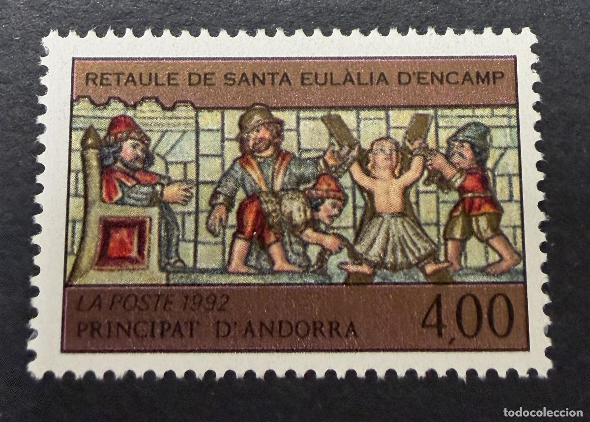 Sellos: ANDORRA FRANCESA, 1992. YVERT 422. ARTE RELIGIOSO. SERIE COMPLETA. NUEVOS. SIN FIJASELLOS