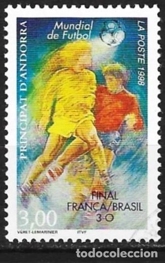 Sellos: Andorra Francesa 1998 - Mi 524 - YT 503 - Copa del mundo de futb&oacute;l