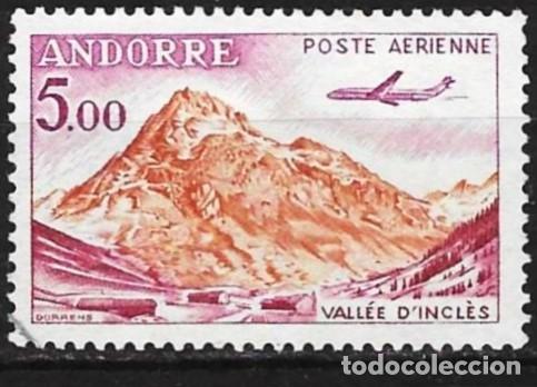 Sellos: Andorra Francesa 1961 - Mi 177 - YT Pa 7 - Avi&oacute;n y el valle de Incl&egrave;s ( A&eacute;reo )