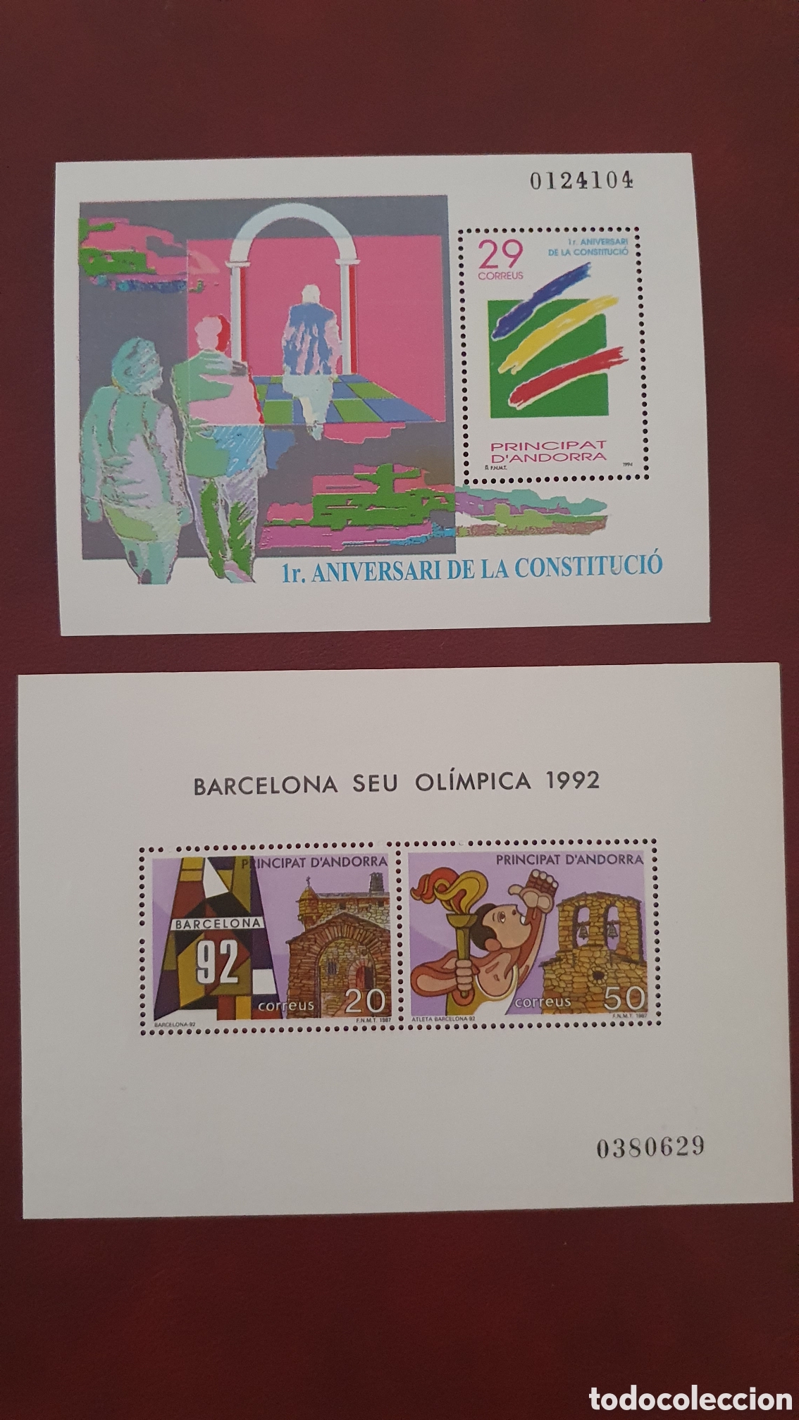 Timbres: Hojas bloque Andorra....